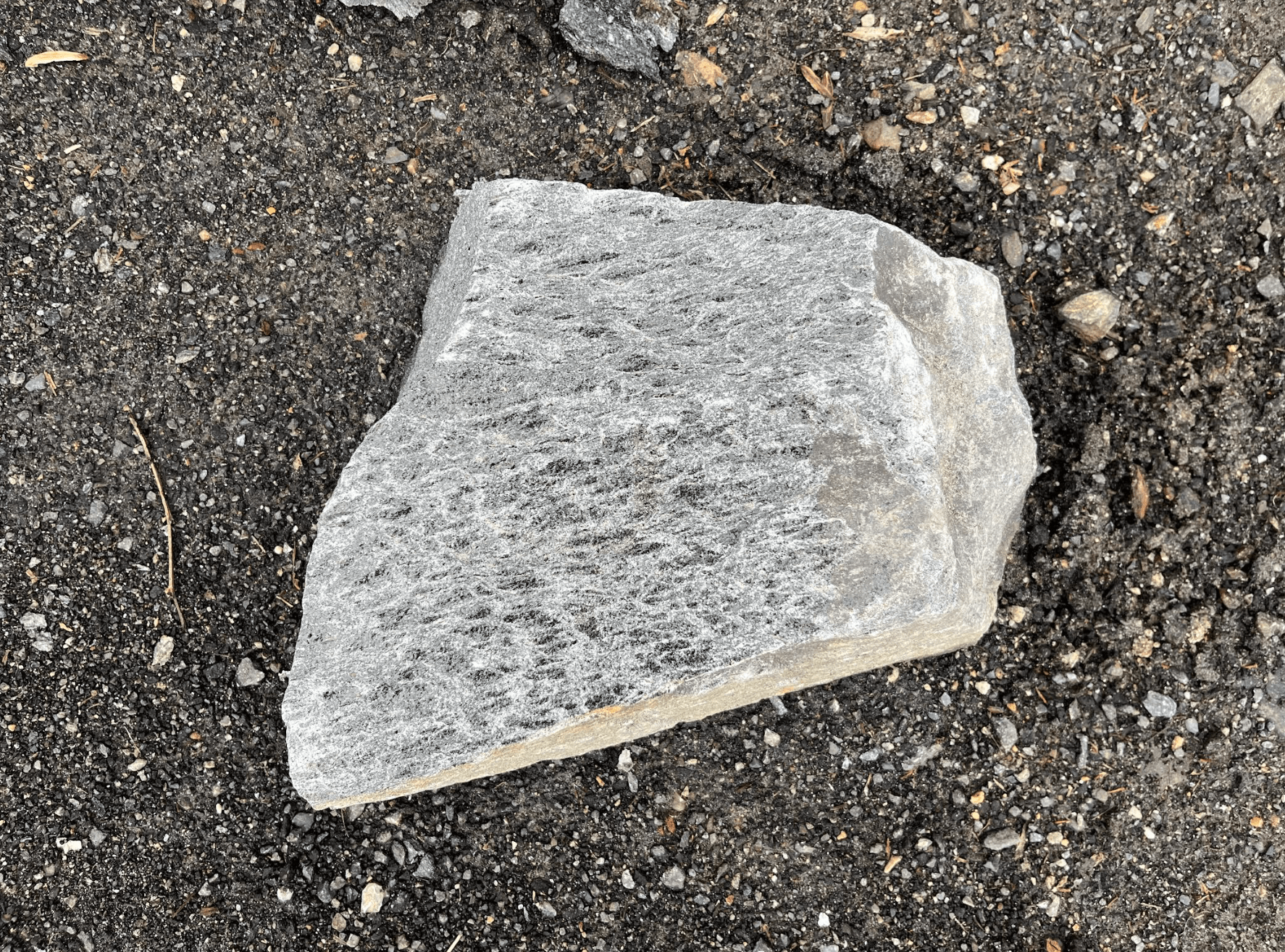 Blue mica schist stone mined at Media Quarry.